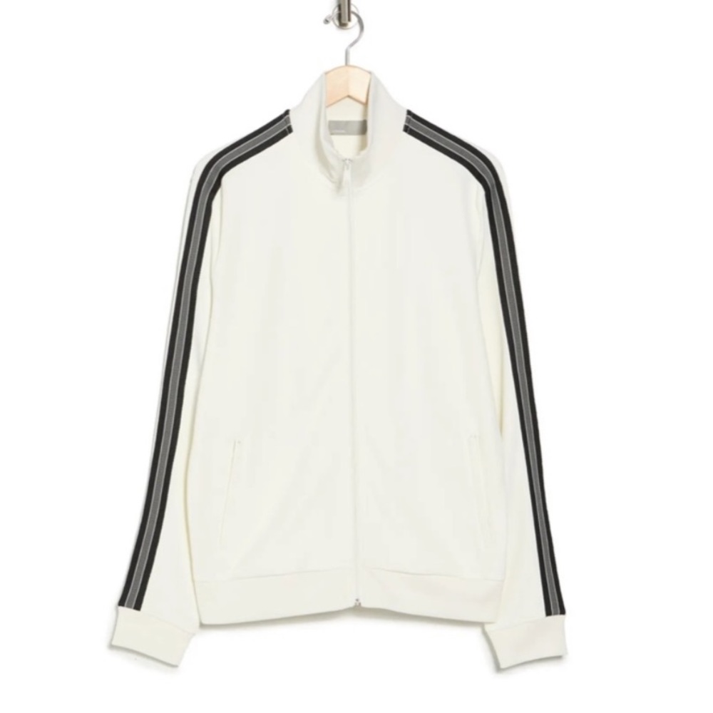 Vince casual style striped track jacket with front zipper - Picture 4 of 4